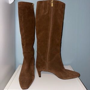 Vince Camuto Avriah Boots in Warm Brown Suede